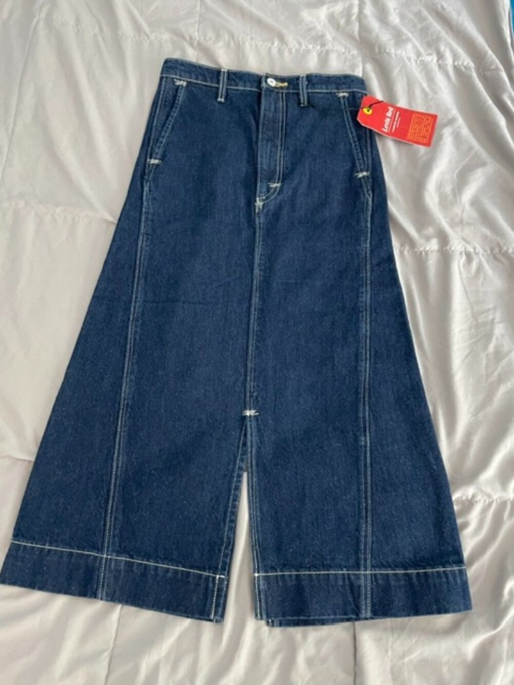 NWT Levi's Skirt RED Rare Slim XS Small 28 Retro Maxi Cotton Hemp RARE $200